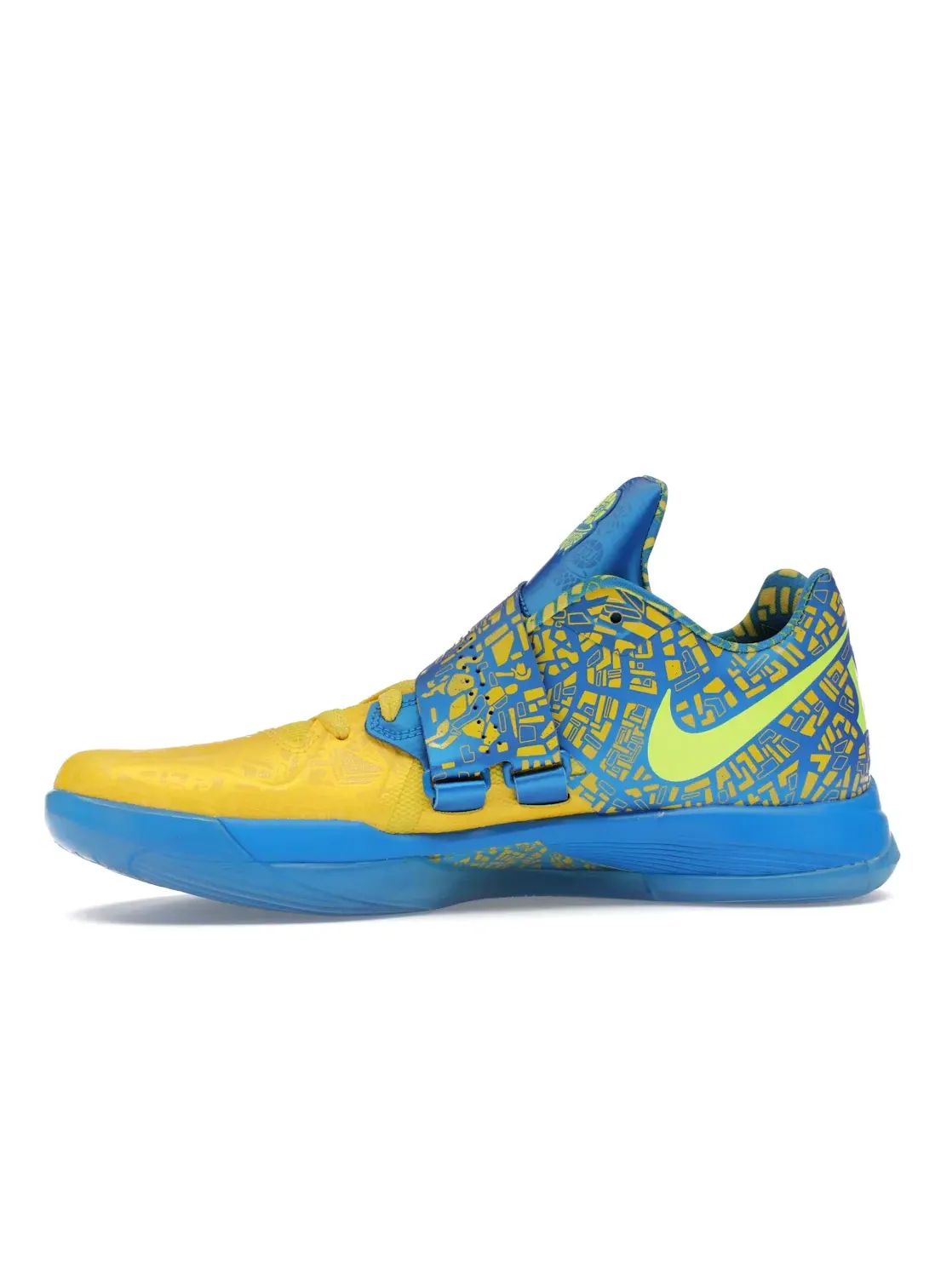 Мужские кроссовки с принтом Nike KD 4 Scoring Title — изображение 3 из 4, синий желтый