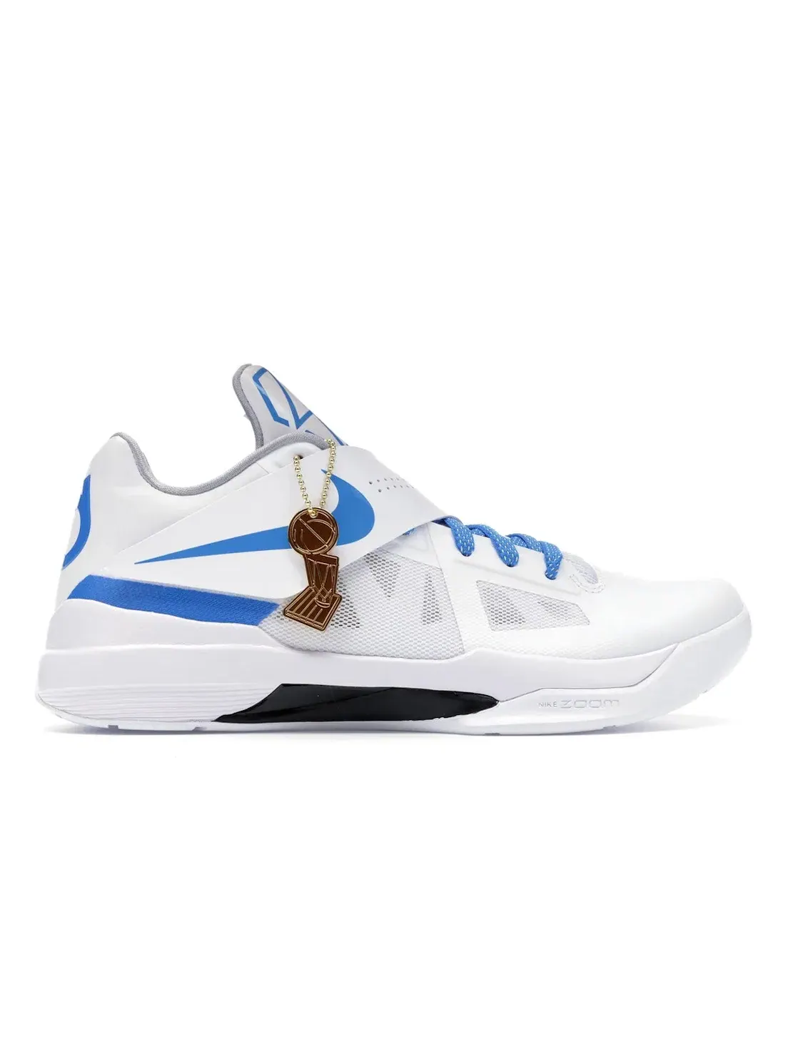 Мужские кроссовки с принтом Nike KD 4 — изображение 1 из 4, белый/синий-серый-черный