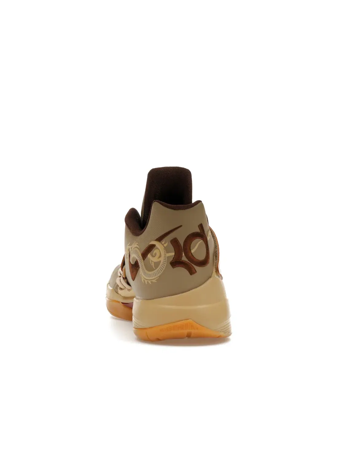 Мужские кроссовки для баскетбола с принтом Nike KD 4 Nike — изображение 4 из 4, хаки/красный///желтый