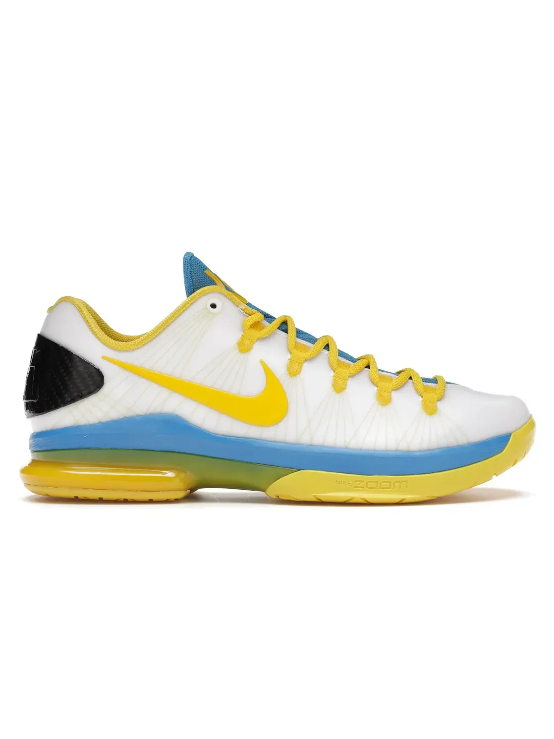 Мужские кроссовки для баскетбола Nike KD 5 Elite — изображение 1 из 4, белый/желтый-синий