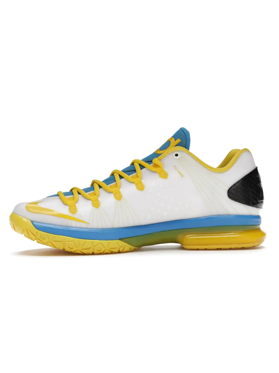 Мужские кроссовки для баскетбола Nike KD 5 Elite — изображение 3 из 4, белый/желтый-синий