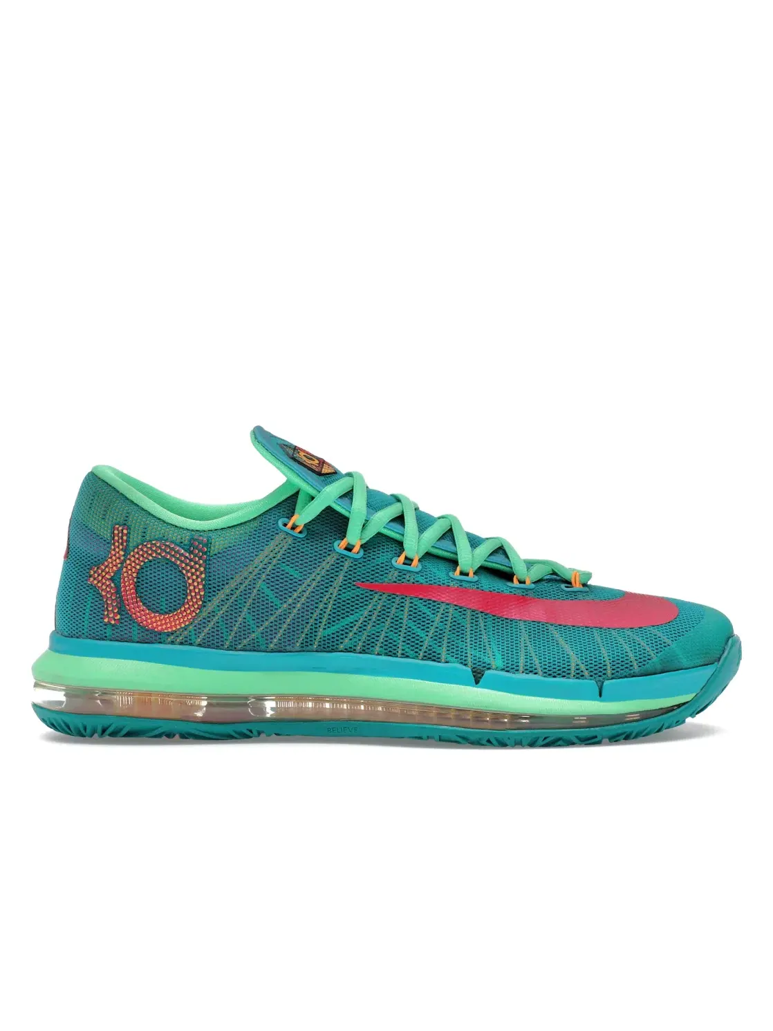 Мужские кроссовки для баскетбола Nike KD 6 — изображение 1 из 4, зеленый розовый