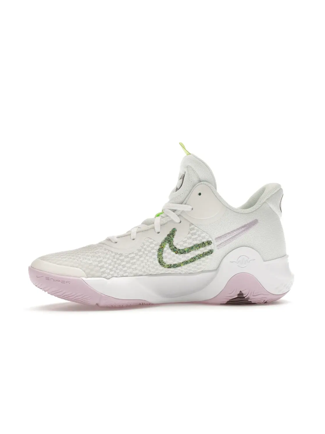 Мужские баскетбольные кроссовки высокие Nike KD Trey 5 IX — изображение 3 из 4, белый светлый фиолетовый