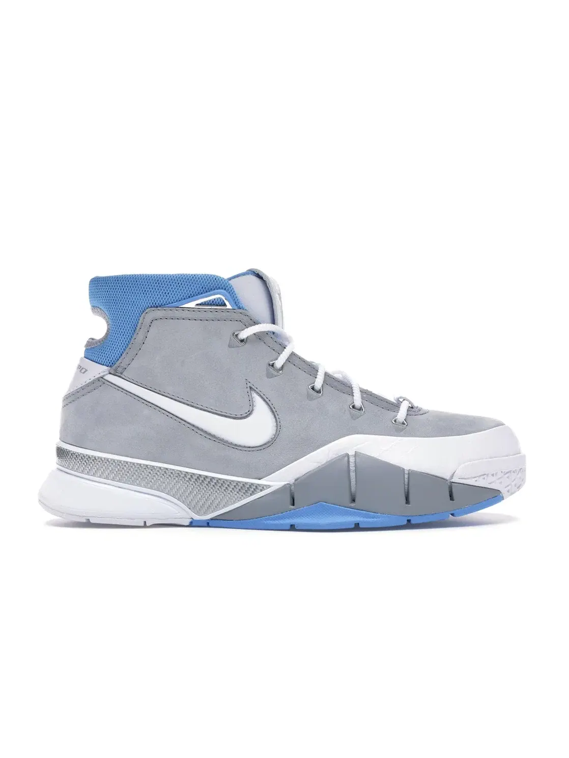 Мужские кроссовки для баскетбола с ретро-дизайном Nike Kobe 1 Protro — изображение 1 из 4, серый/белый-синий