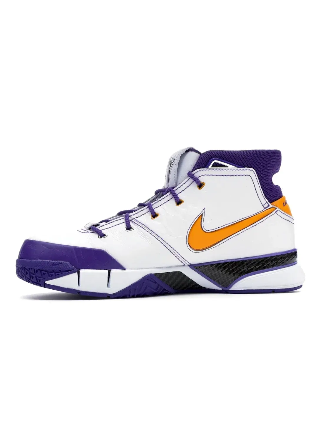 Мужские кроссовки для баскетбола с дизайном Think 16 Nike Kobe 1 Protro — изображение 3 из 4, белый фиолетовый
