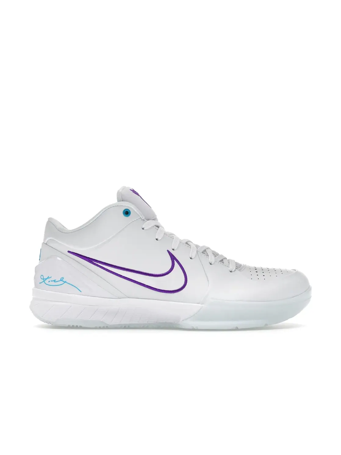 Мужские кроссовки баскетбольные с низким профилем Nike Kobe 4 Protro — изображение 1 из 4, белый/синий/фиолетовый