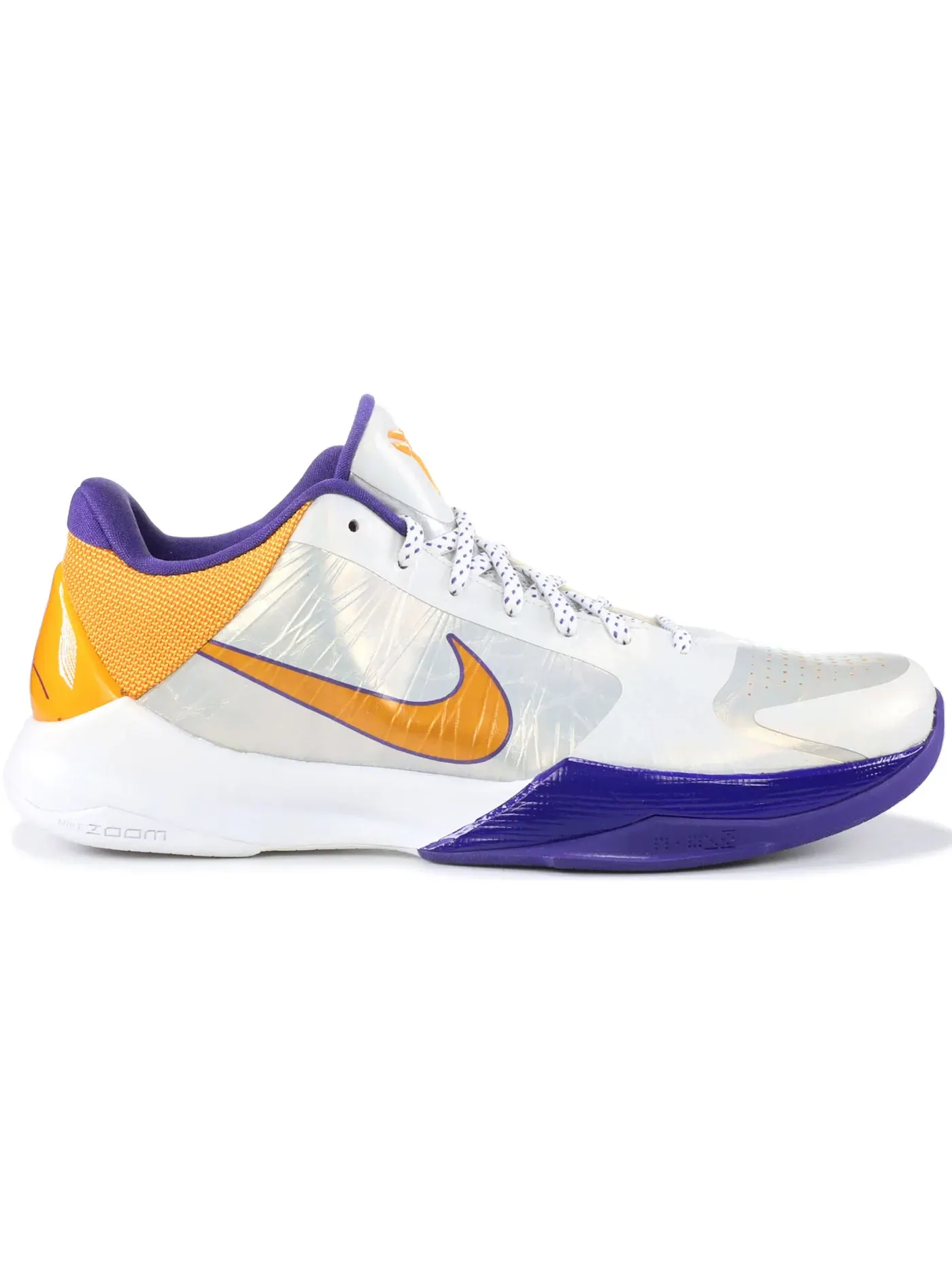 Мужские кроссовки для баскетбола Nike Kobe 5 — изображение 1 из 1, белый/-серый-фиолетовый