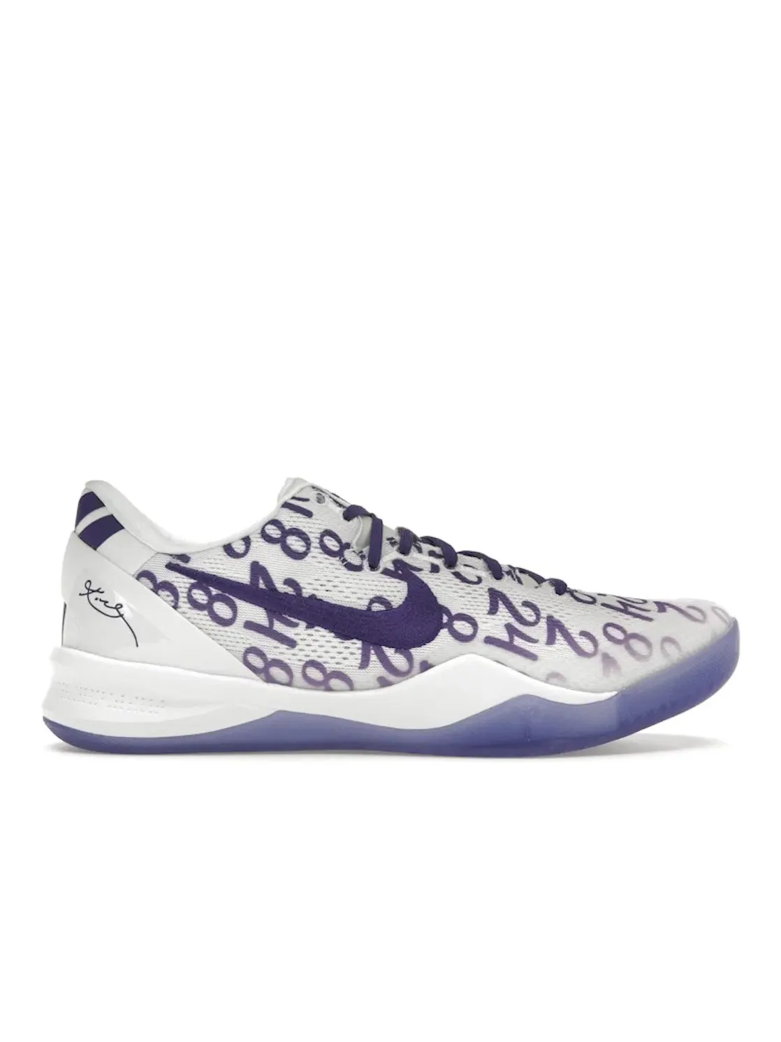 Мужские кроссовки для баскетбола Nike Kobe 8 Protro — изображение 1 из 4, белый/фиолетовый/белый