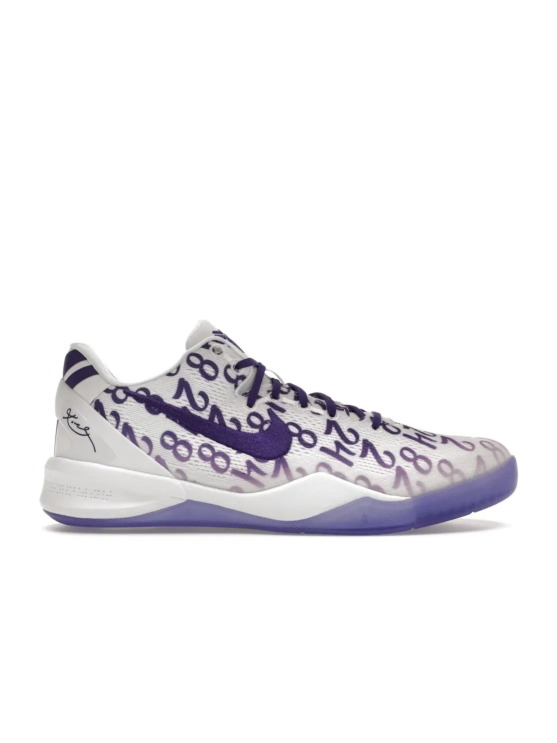 Детские кроссовки для баскетбола Nike Kobe 8 Protro — изображение 1 из 4, белый/фиолетовый/белый