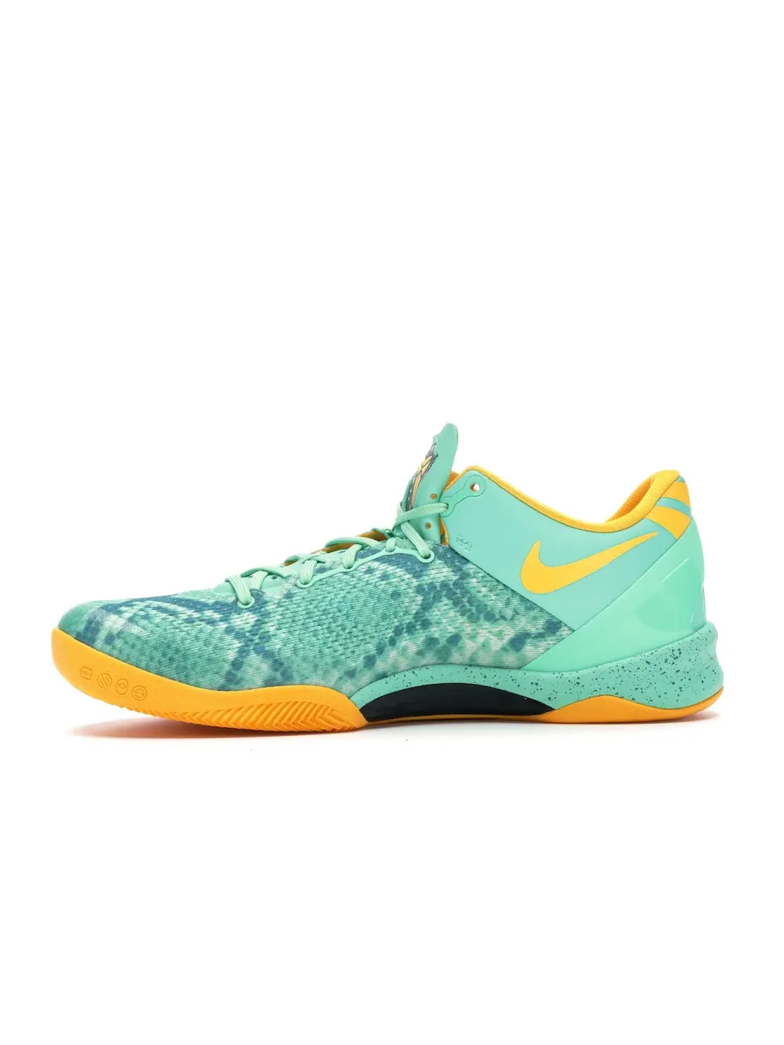 Мужские кроссовки с контрастными вставками Nike Kobe 8 System — изображение 3 из 4, зеленый/оранжевый