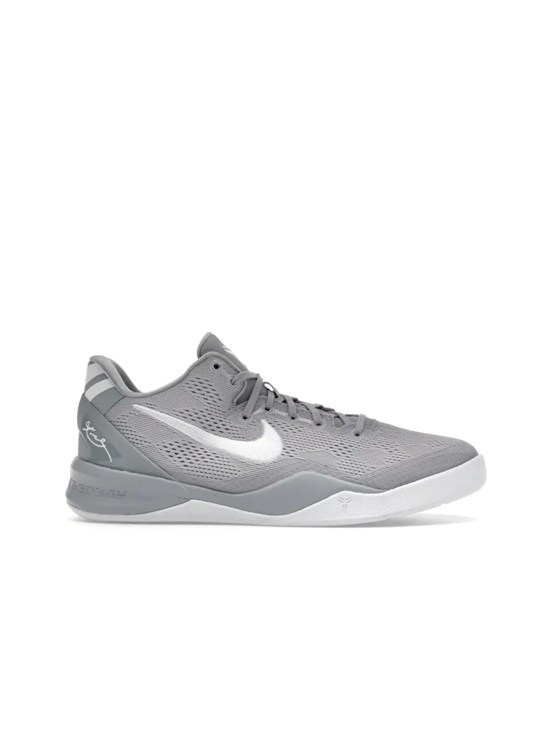 Детские кроссовки для баскетбола с сетчатым верхом Nike Kobe 8 Wolf Grey — изображение 1 из 4, серый/белый