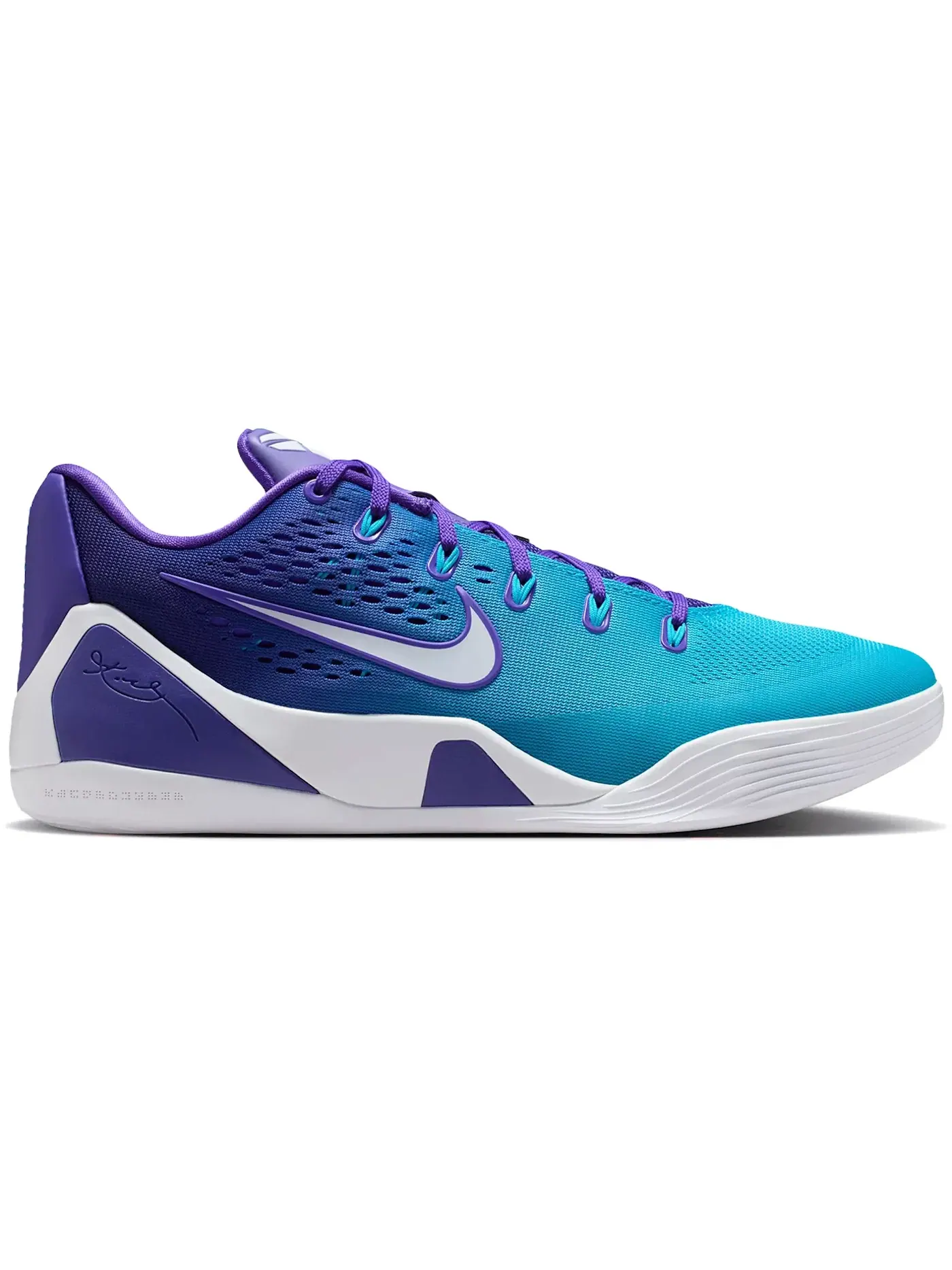 Мужские кроссовки для баскетбола Nike Kobe 9 Elite Low EM Protro Nike — изображение 1 из 1, фиолетовый/синий/белый