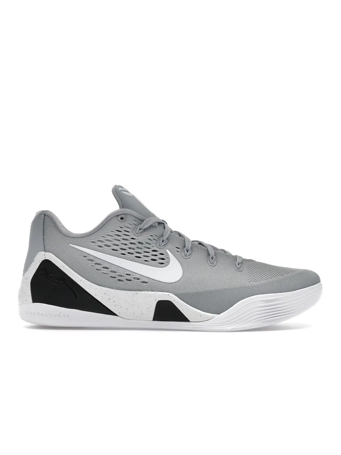 Мужские кроссовки с низким профилем Nike Kobe 9 EM Low Protro TB — изображение 1 из 4, серый/белый