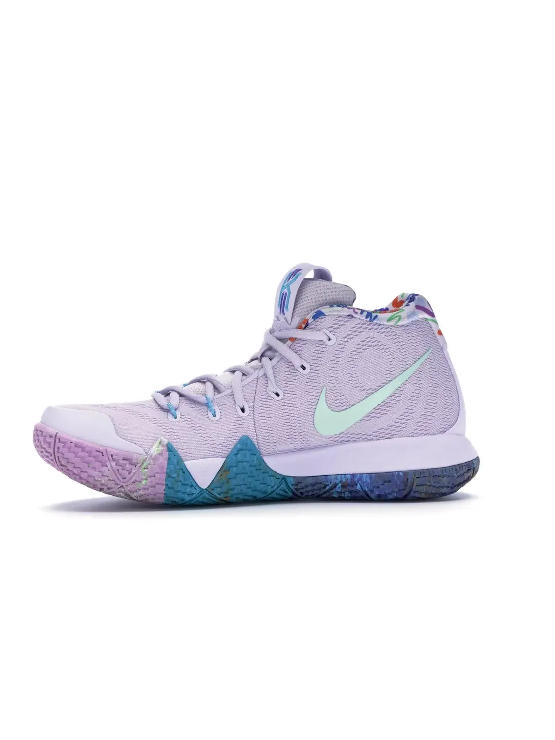 Мужские баскетбольные кроссовки с принтом Kyrie 4 Decades Pack 90s Nike — изображение 3 из 4, белый/мульти