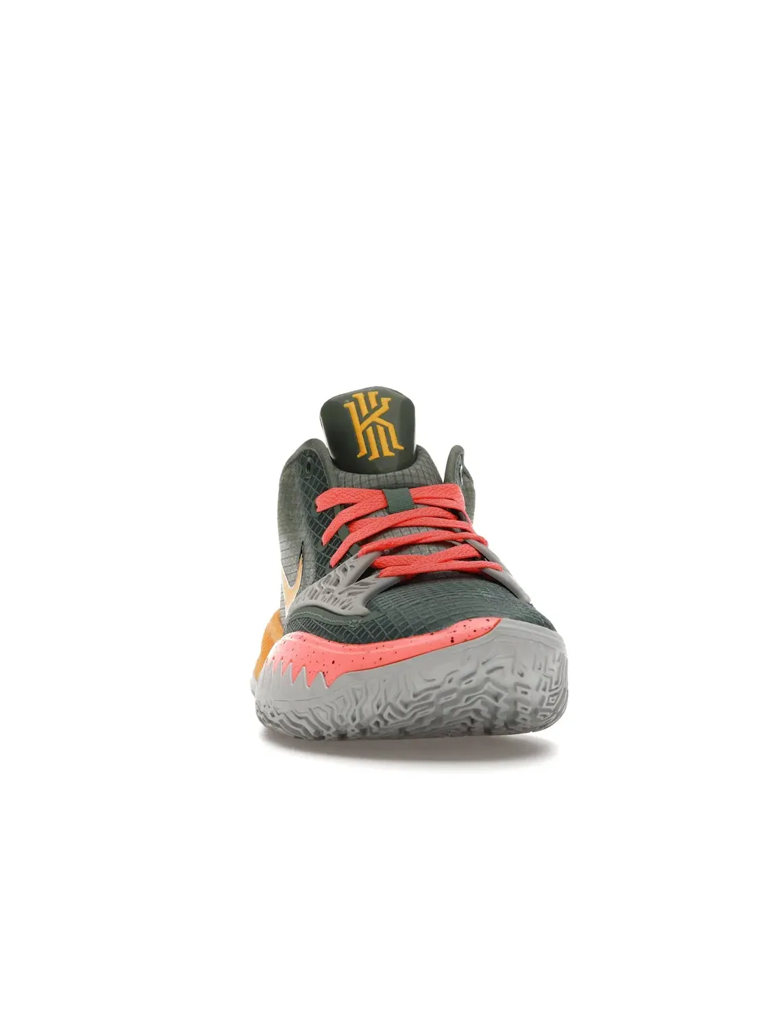 Мужские баскетбольные кроссовки Nike Kyrie 4 Low — изображение 2 из 4, зеленый/яркий-оранжевый