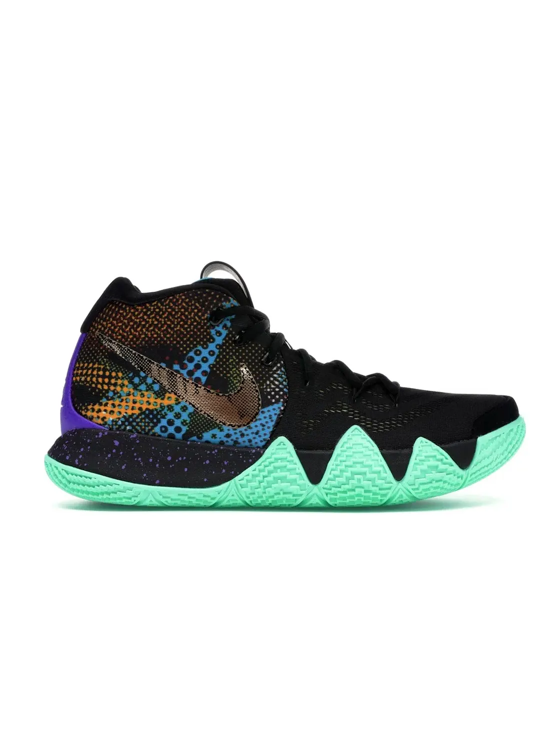 Мужские кроссовки баскетбольные с принтом Nike Kyrie 4 Mamba Mentality от Nike — изображение 1 из 4, черный/желтый-фиолетовый
