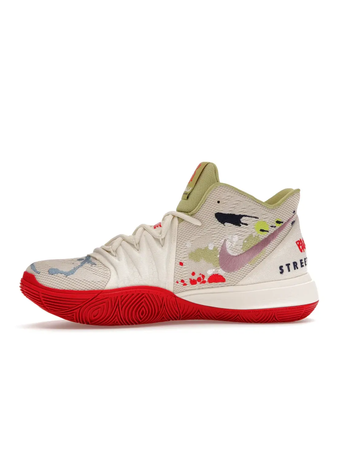 Мужские кроссовки для баскетбола Nike Kyrie 5 — изображение 3 из 4, светлый/зеленый-красный