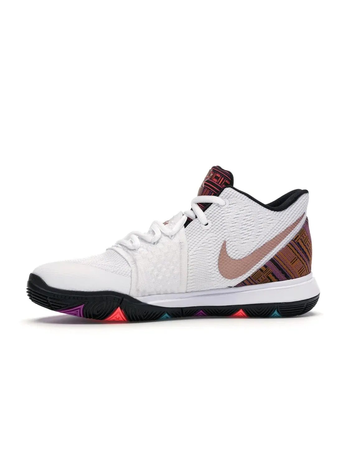 Детские кроссовки для баскетбола Nike Kyrie 5 — изображение 3 из 4, белый/мульти