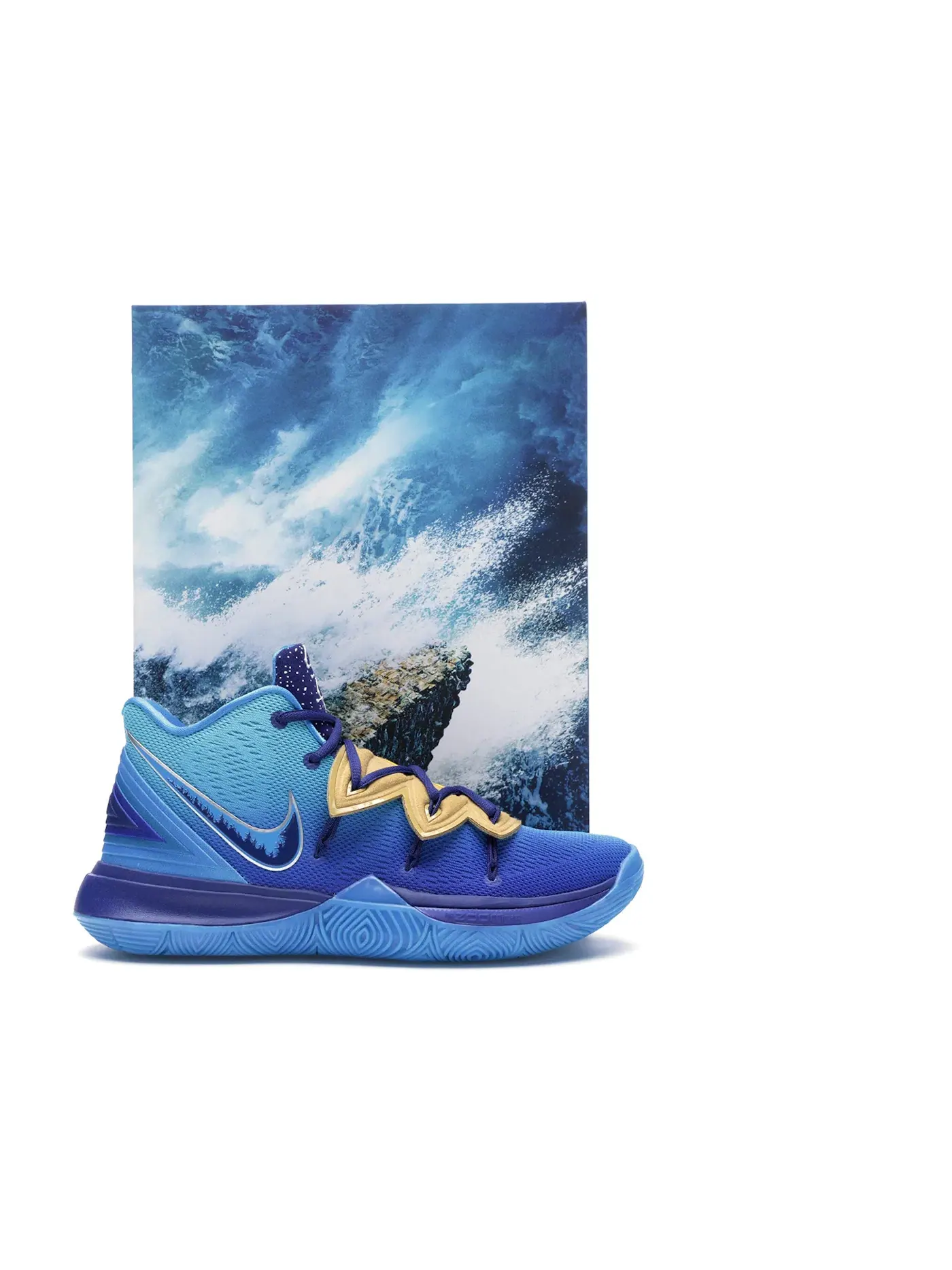 Мужские кроссовки для баскетбола с принтом Nike Kyrie 5 Concepts Orion's Belt Nike — изображение 2 из 2, синий/бежевый-синий