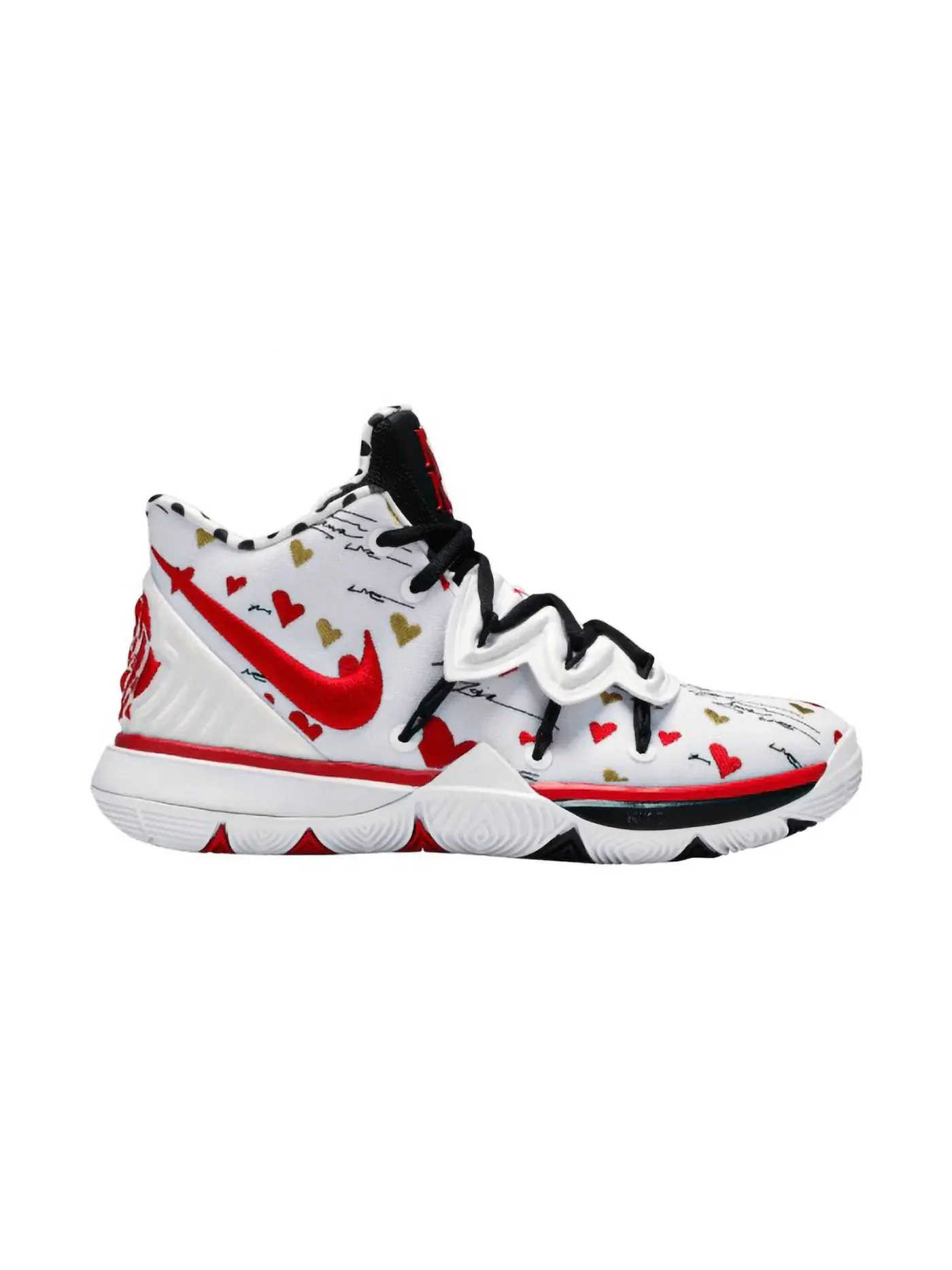 Детские кроссовки для мальчиков баскетбольные Nike Kyrie 5 — изображение 1 из 1, белый/красный-черный