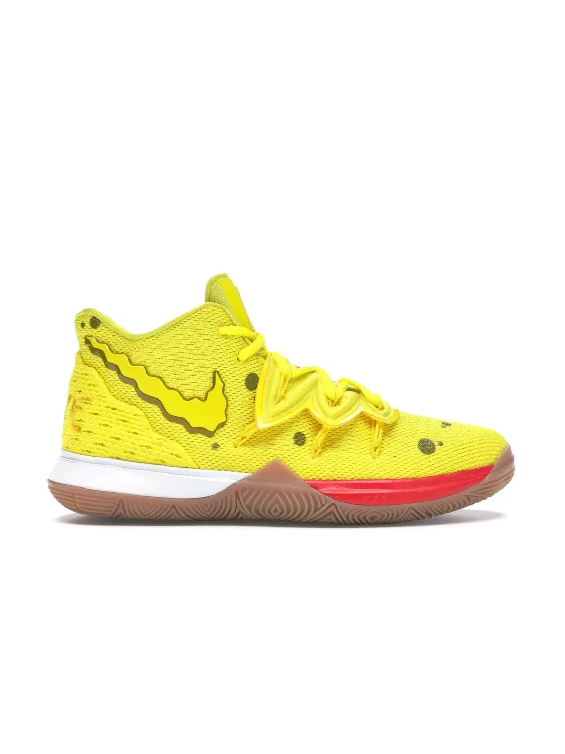Детские кроссовки для мальчиков с дизайном Nike Kyrie 5 Spongebob Nike — изображение 1 из 4, желтый