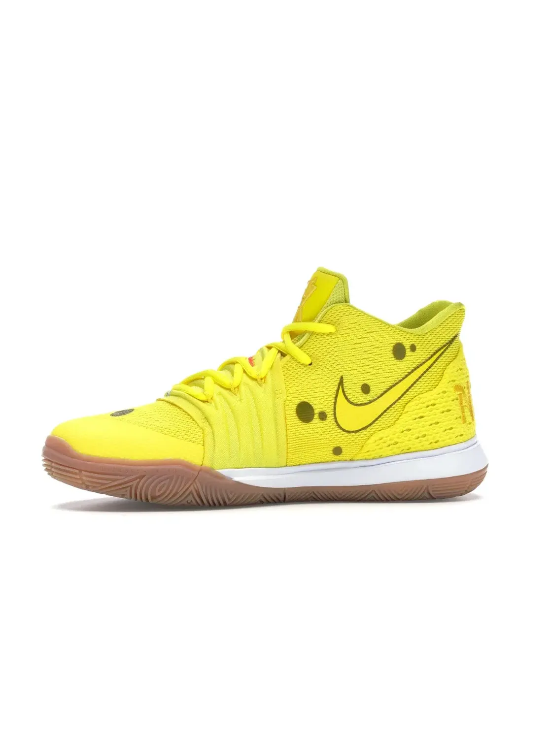 Детские кроссовки для мальчиков с дизайном Nike Kyrie 5 Spongebob Nike — изображение 3 из 4, желтый