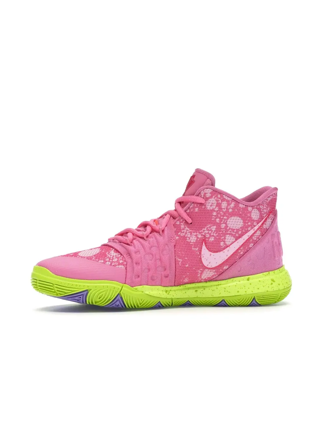 Детские кроссовки для мальчиков с принтом Nike Kyrie 5 SpongeBob Patrick — изображение 3 из 4, розовый/красный