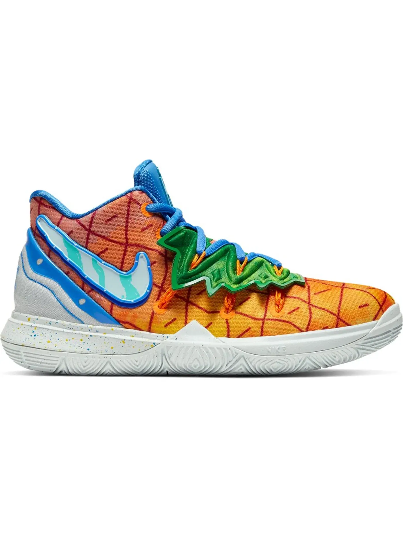 Детские кроссовки с принтом Nike Kyrie 5 Nike — изображение 1 из 1, оранжевый/зеленый-синий