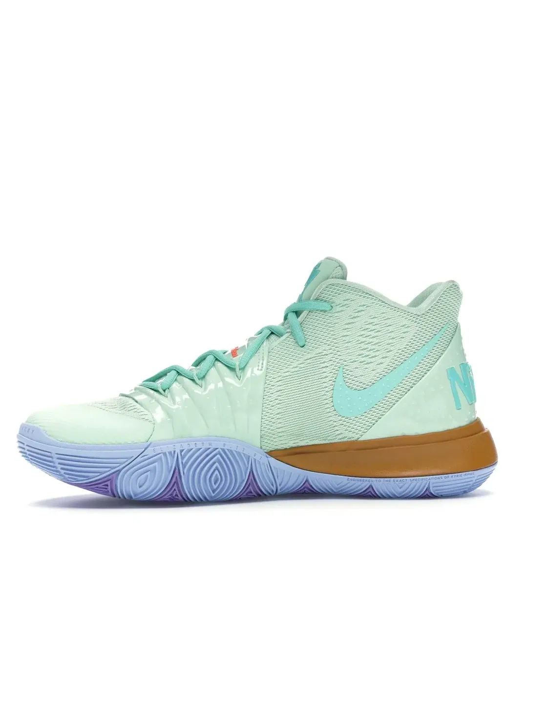 Мужские кроссовки с принтом Squidward Nike Kyrie 5, Frosted Spruce/Aluminum — изображение 3 из 4