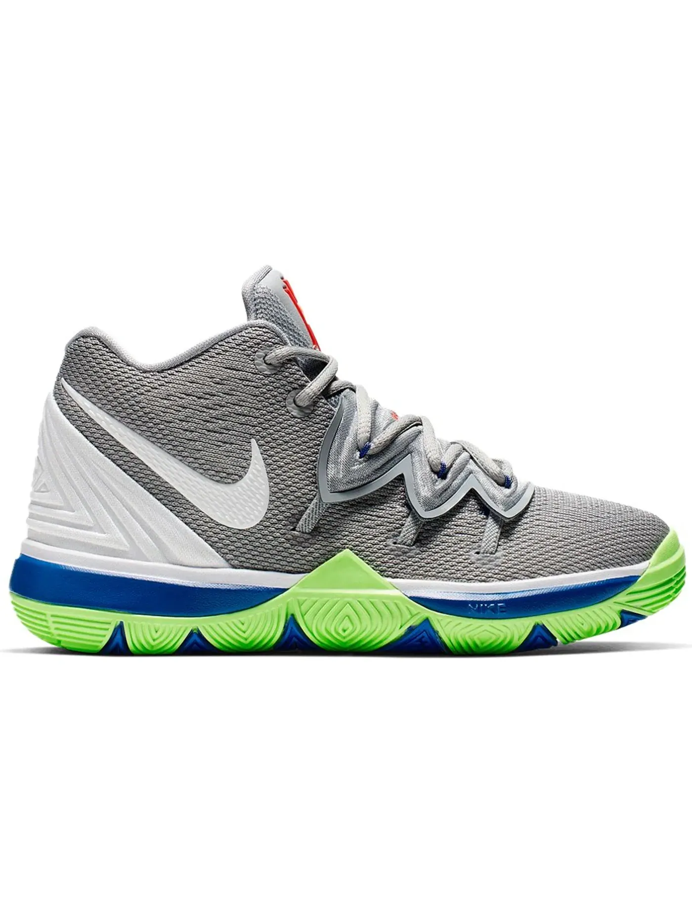 Детские кроссовки для мальчиков с липучками Nike Kyrie 5 — изображение 1 из 1, серый/белый