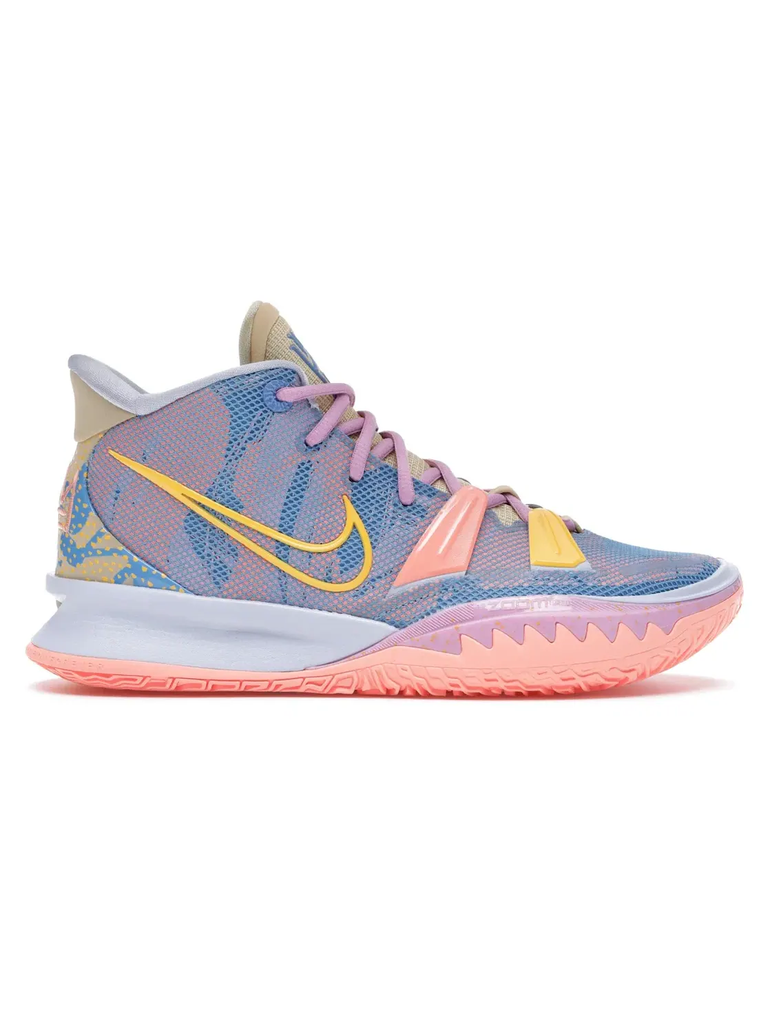 Мужские кроссовки для баскетбола с принтом Nike Kyrie 7 Nike — изображение 1 из 4, синий/оранжевый--розовый
