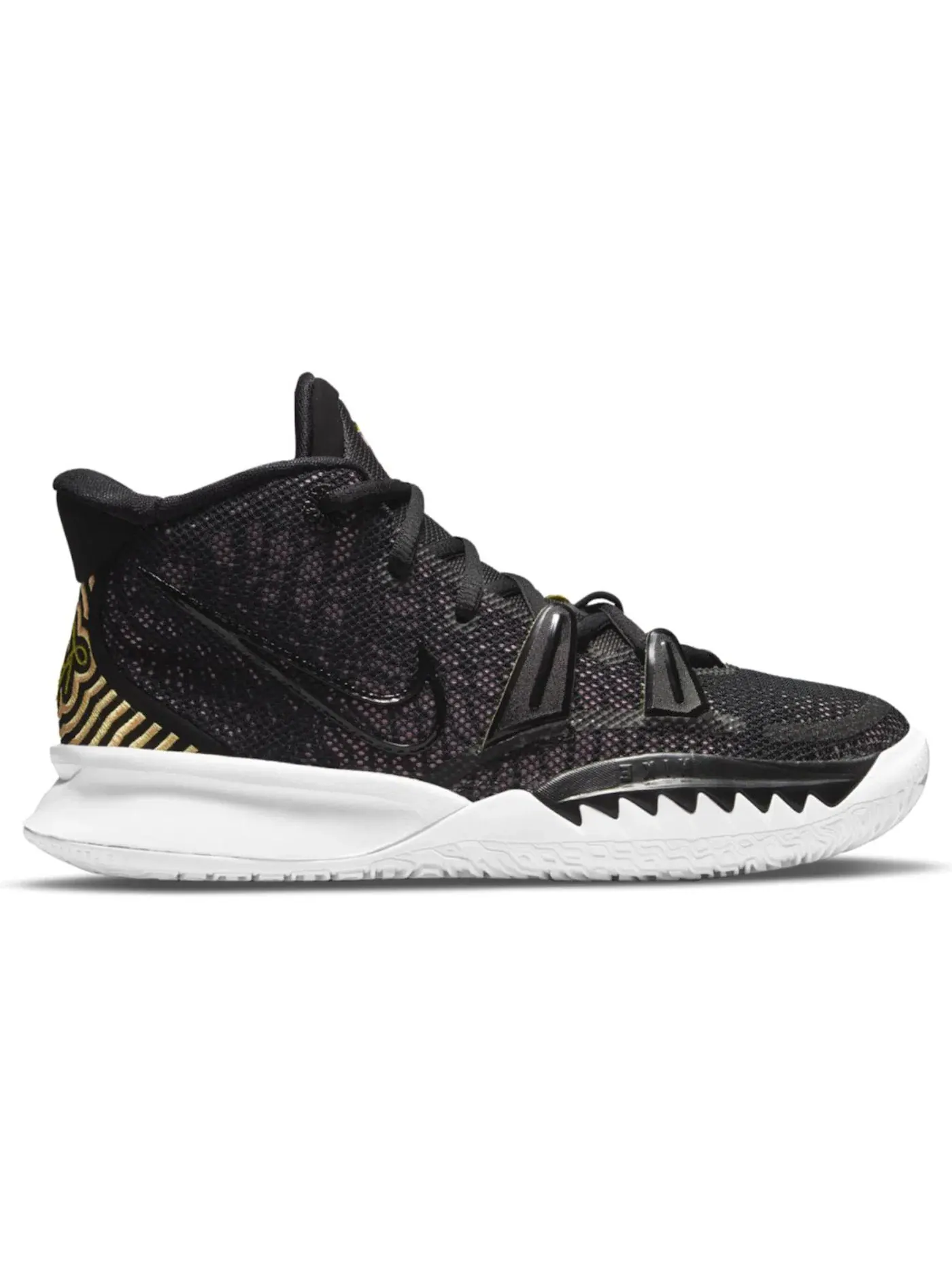 Детские кроссовки баскетбольные Nike Kyrie 7 — изображение 1 из 1, черный//желтый/черный