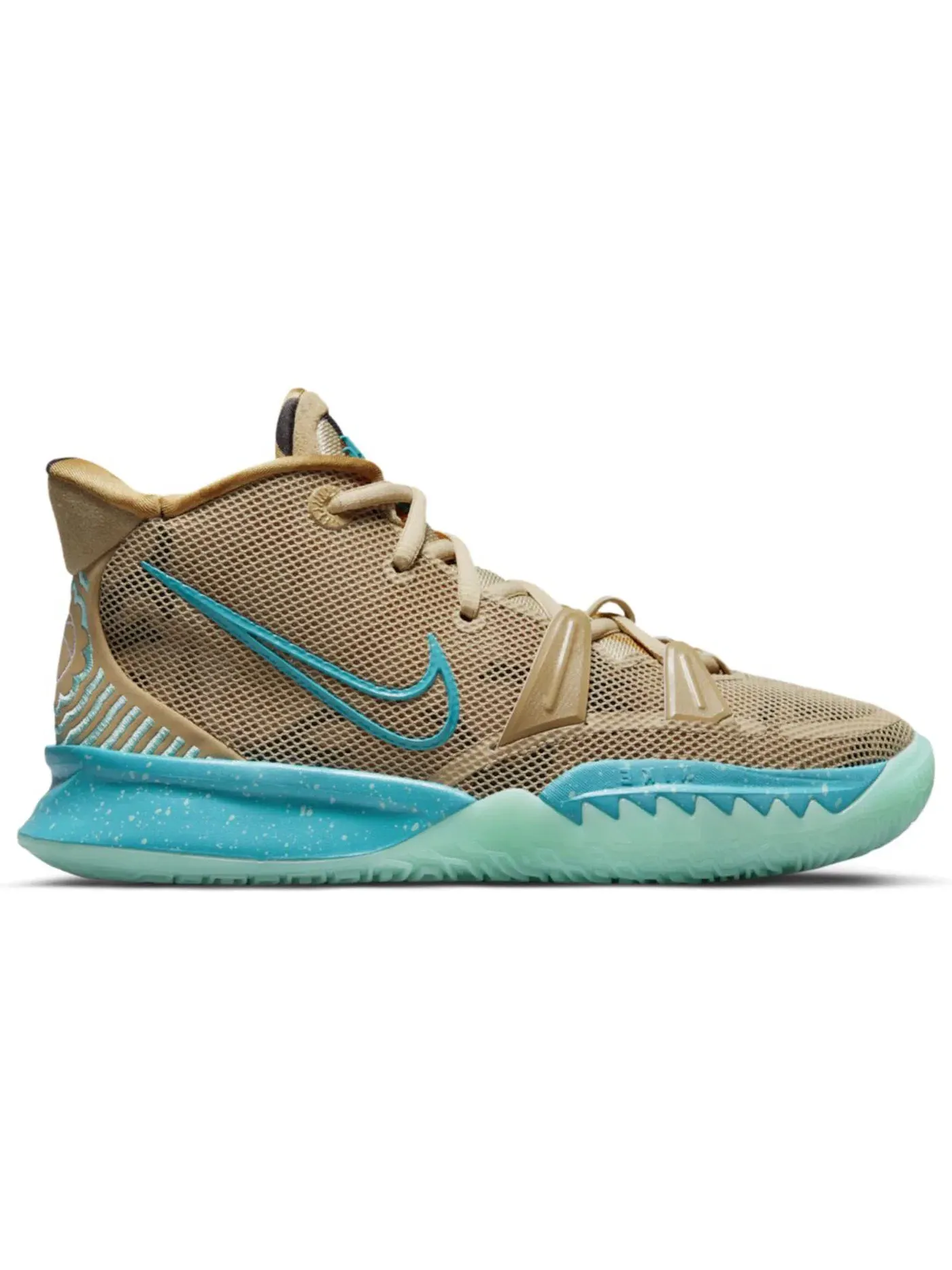 Детские кроссовки высокие с принтом Nike Kyrie 7 Nike — изображение 1 из 1, коричневый