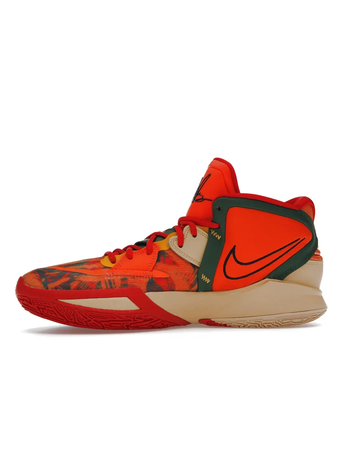 Мужские кроссовки для баскетбола с принтом Nike Kyrie Infinity Nike — изображение 3 из 4, оранжевый зеленый черный