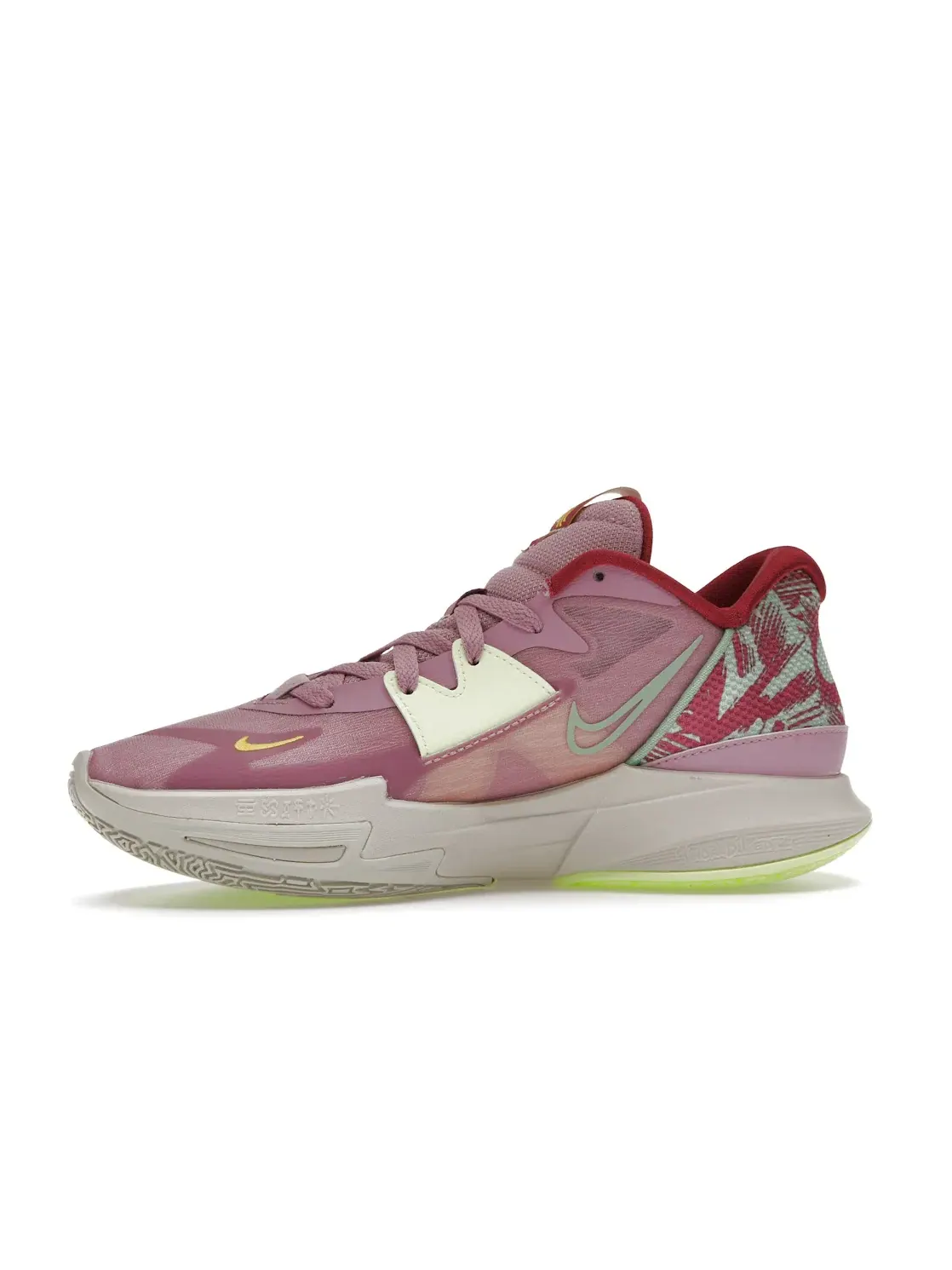 Мужские кроссовки для баскетбола с цветочным принтом Nike Kyrie Low 5 — изображение 2 из 3, желтый-светлый-зеленый