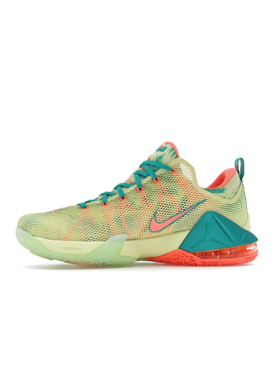 Мужские кроссовки с низким силуэтом Nike LeBron 12 Low PRM — изображение 3 из 4, белый/яркий-зеленый