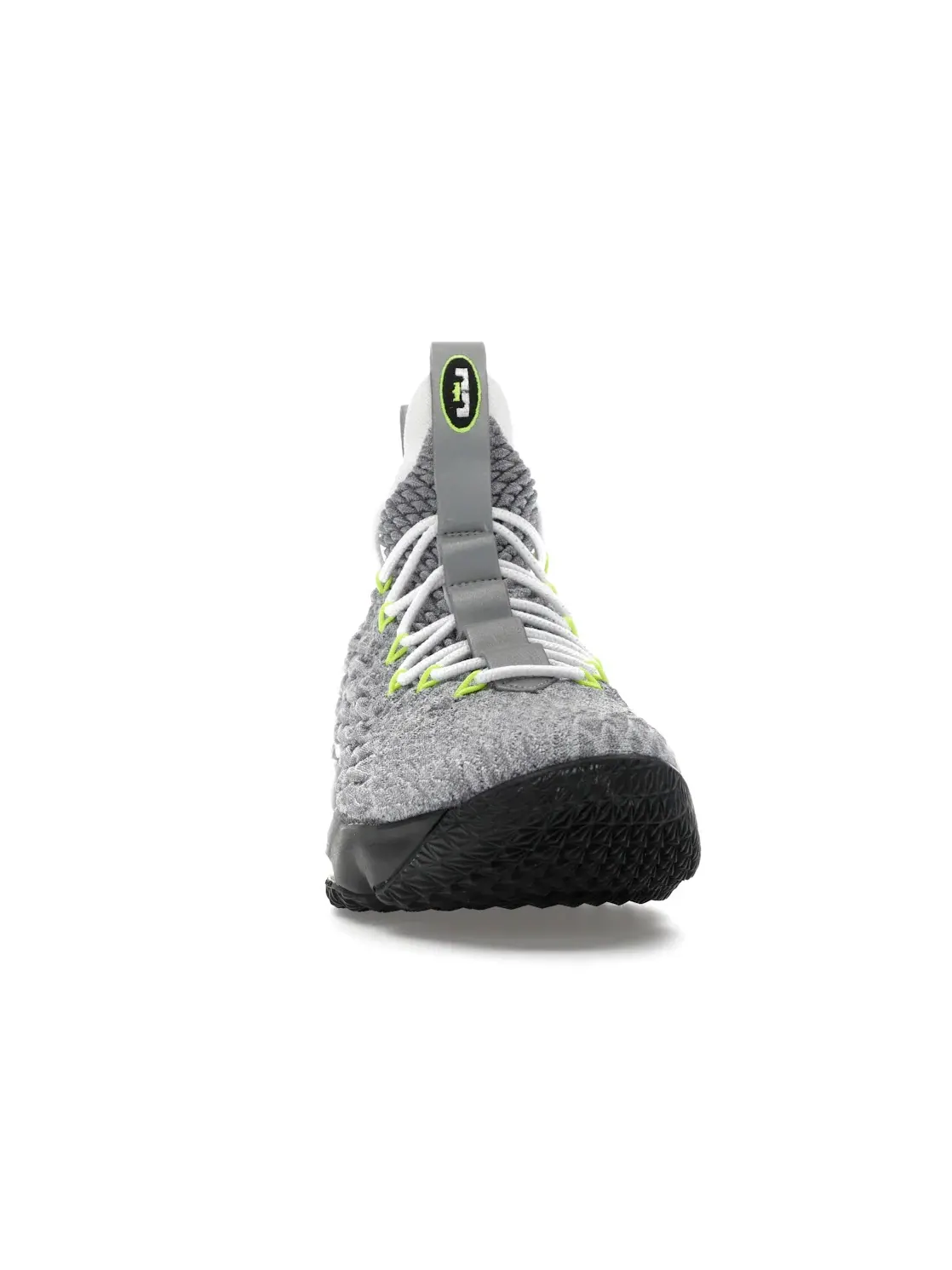 Мужские кроссовки для баскетбола Nike LeBron 15 — изображение 2 из 4, серый/неоновый желтый