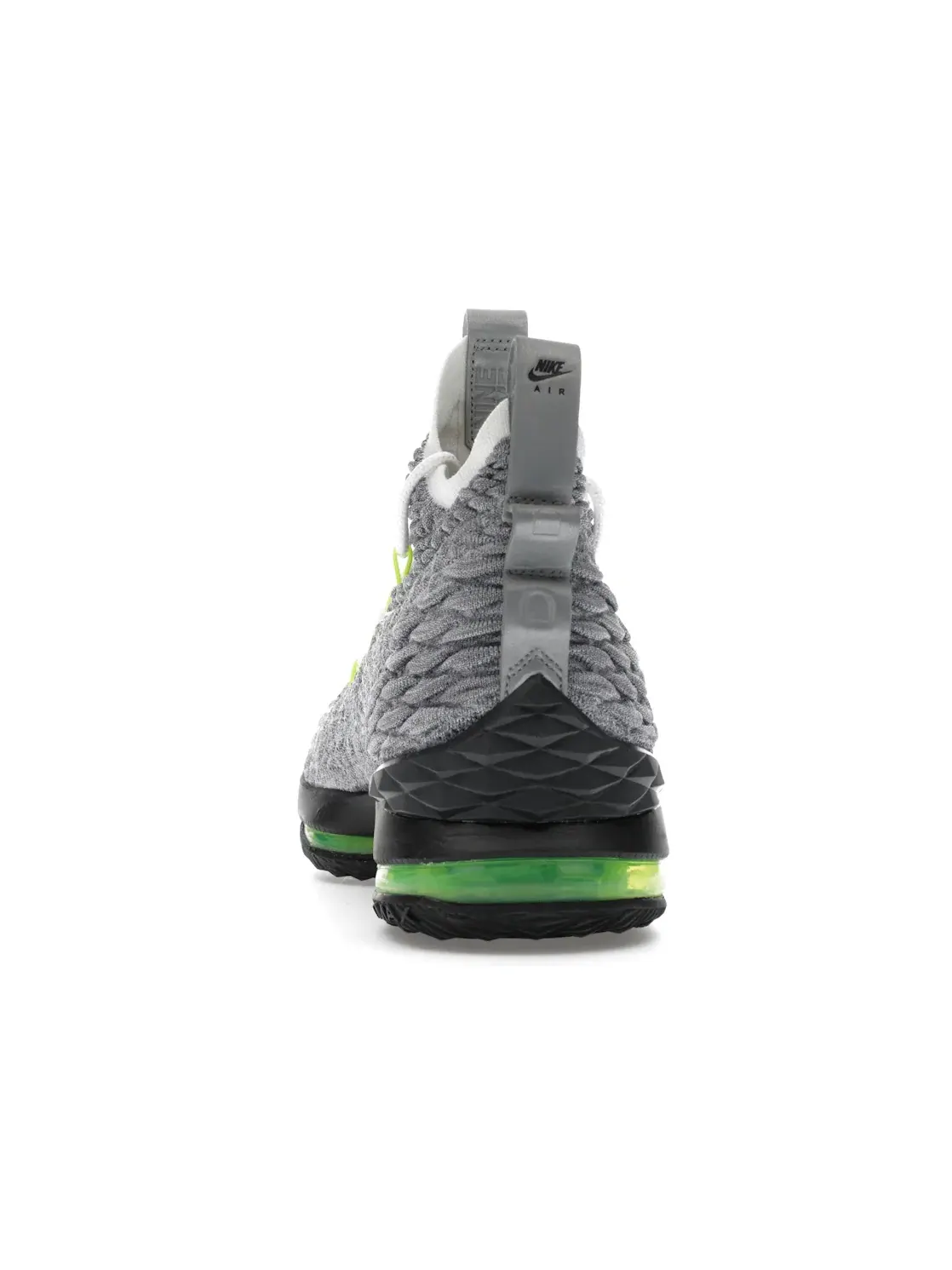 Мужские кроссовки для баскетбола Nike LeBron 15 — изображение 4 из 4, серый/неоновый желтый
