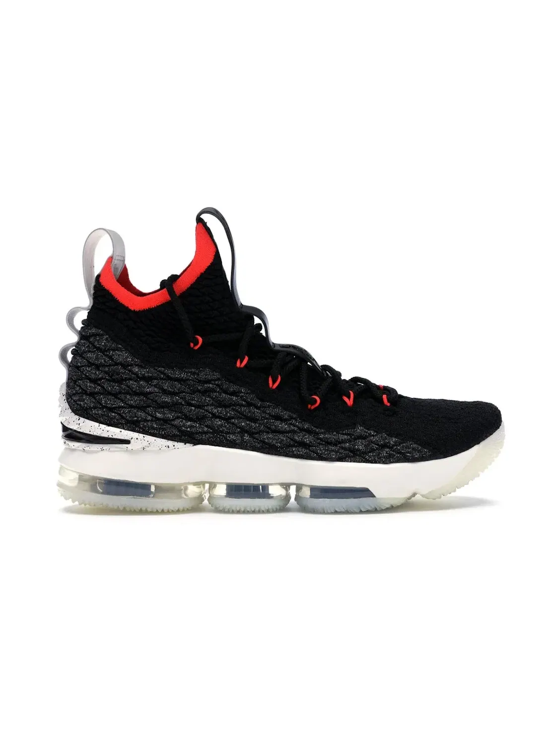 Мужские кроссовки для баскетбола с верхом Battle Knit Nike LeBron 15 — изображение 1 из 4, черный/черный--яркий