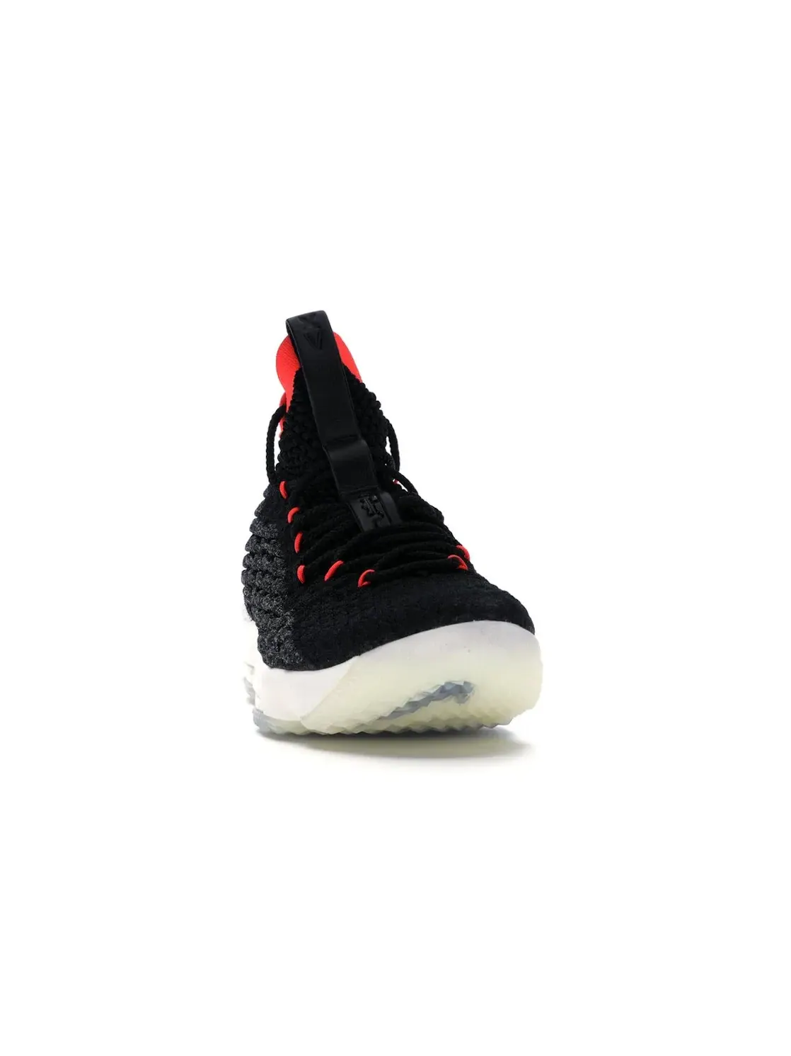 Мужские кроссовки для баскетбола с верхом Battle Knit Nike LeBron 15 — изображение 2 из 4, черный/черный--яркий