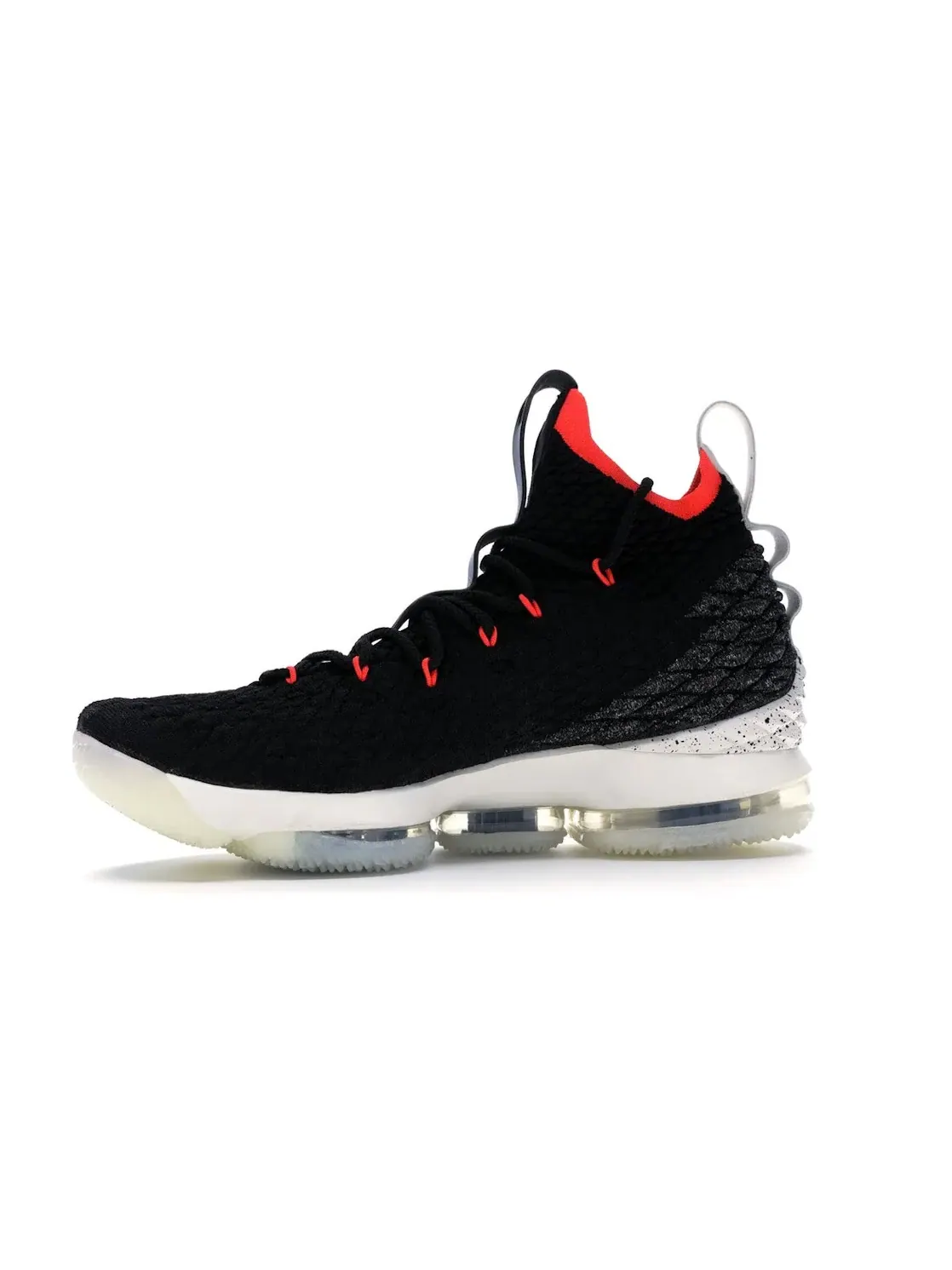 Мужские кроссовки для баскетбола с верхом Battle Knit Nike LeBron 15 — изображение 3 из 4, черный/черный--яркий