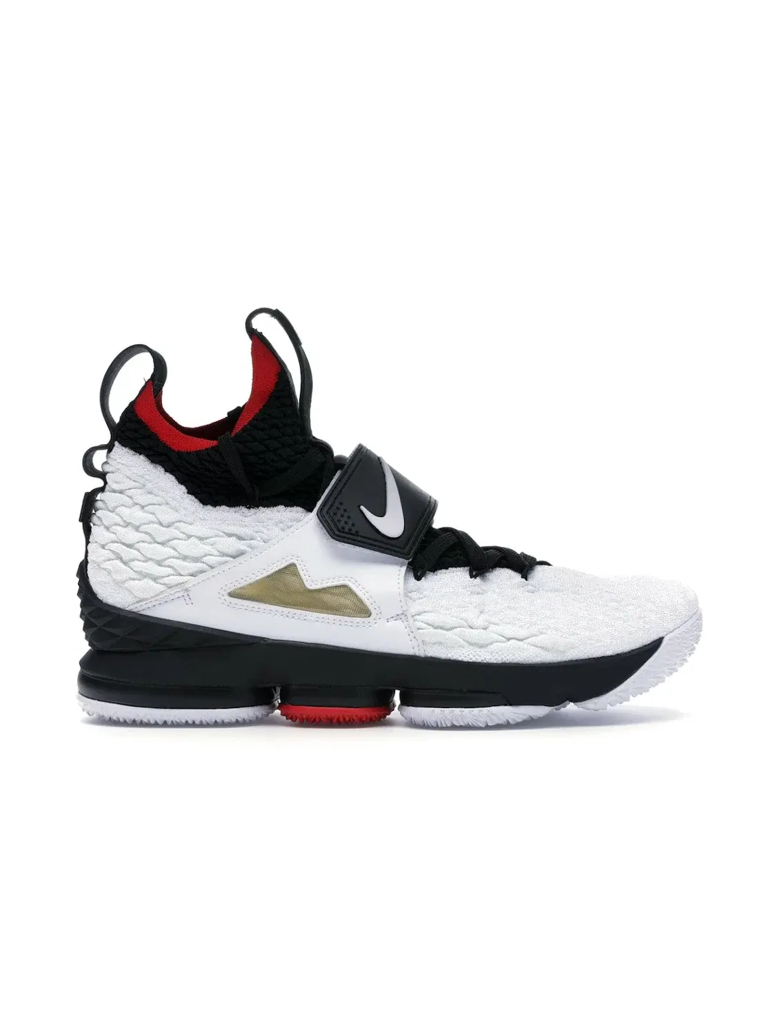 Мужские кроссовки с ремнем Nike LeBron 15 — изображение 1 из 4, белый/белый-черный