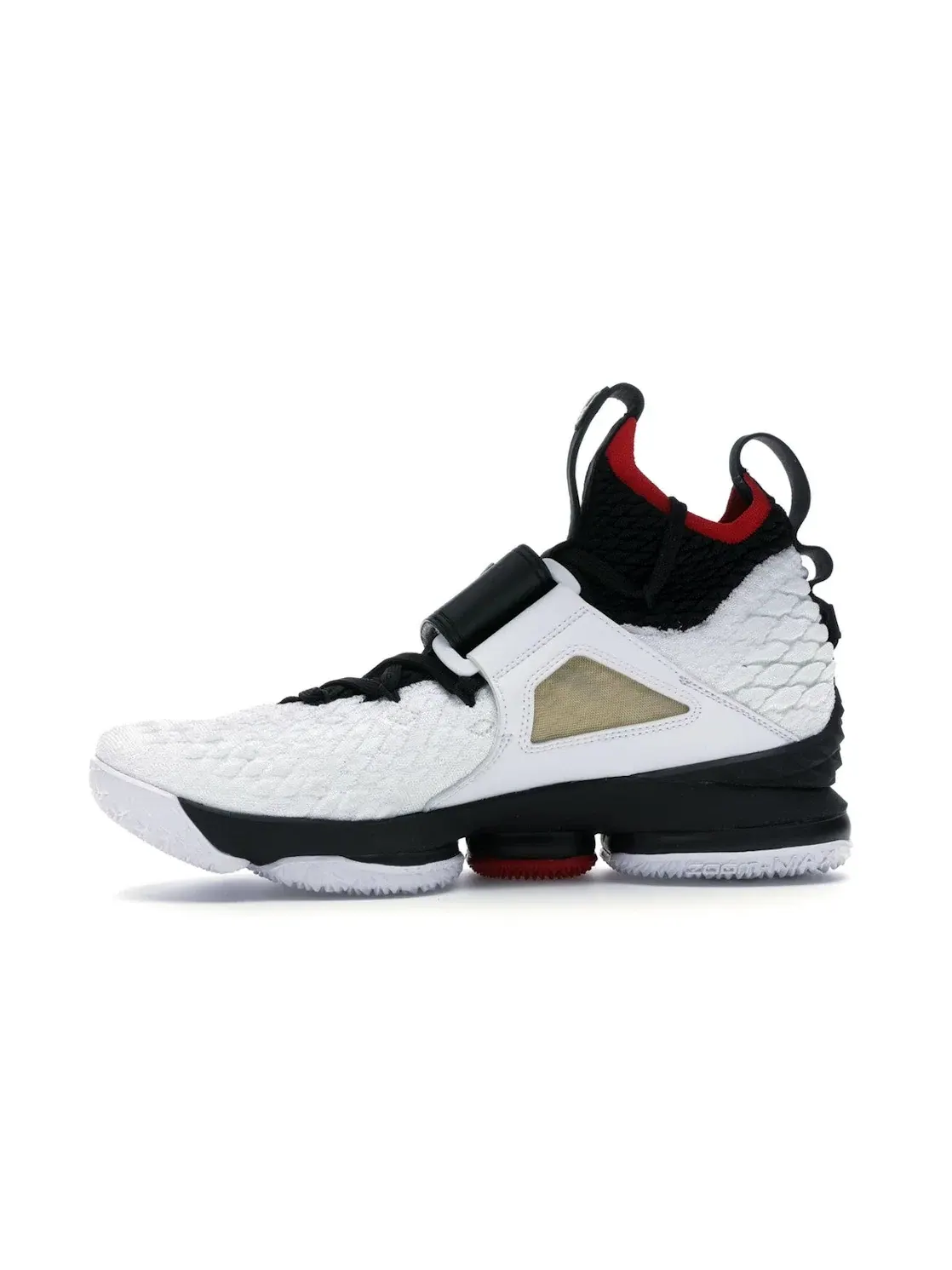 Мужские кроссовки с ремнем Nike LeBron 15 — изображение 3 из 4, белый/белый-черный
