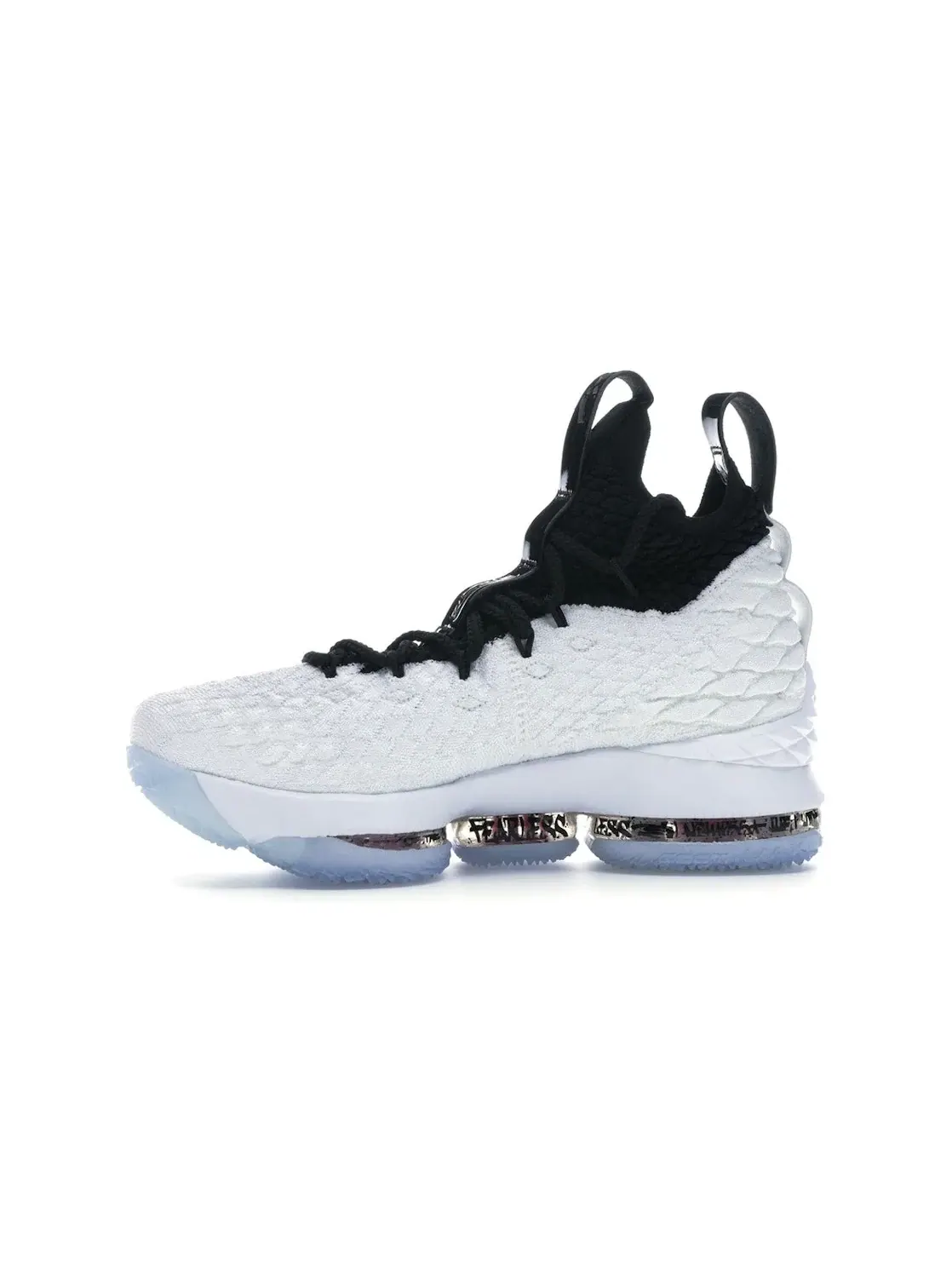 Детские кроссовки для мальчиков с принтом Nike LeBron 15 — изображение 3 из 4, белый/черный