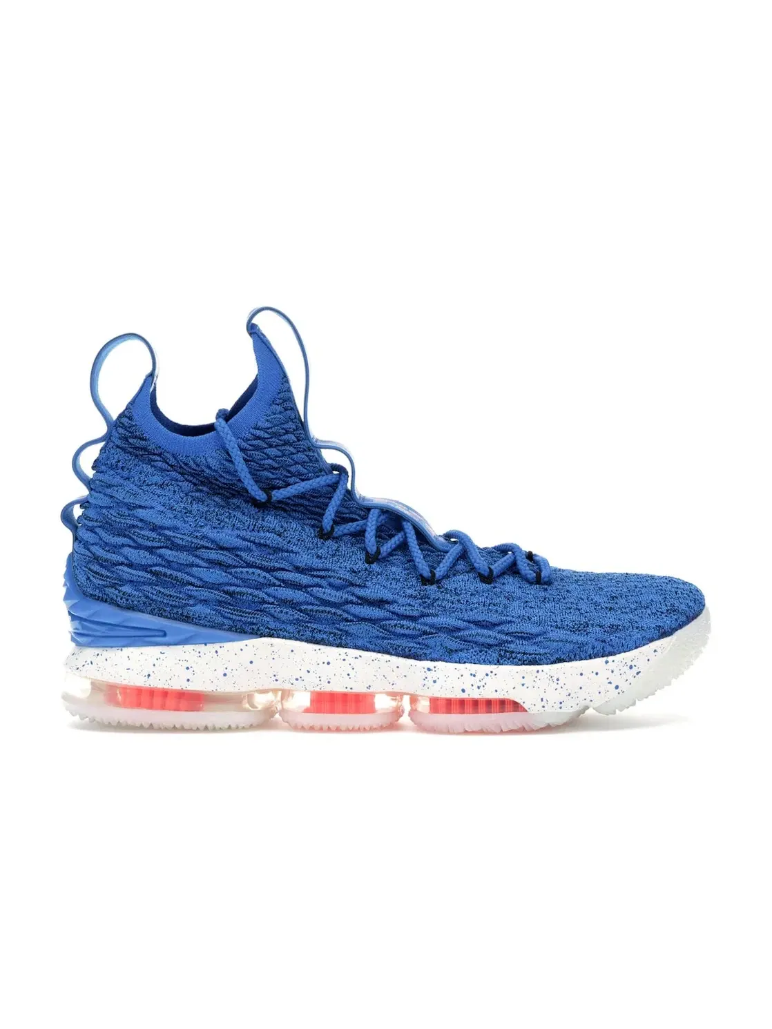 Мужские баскетбольные кроссовки с технологией BattleKnit Nike LeBron 15 — изображение 1 из 4, синий/синий-оранжевый