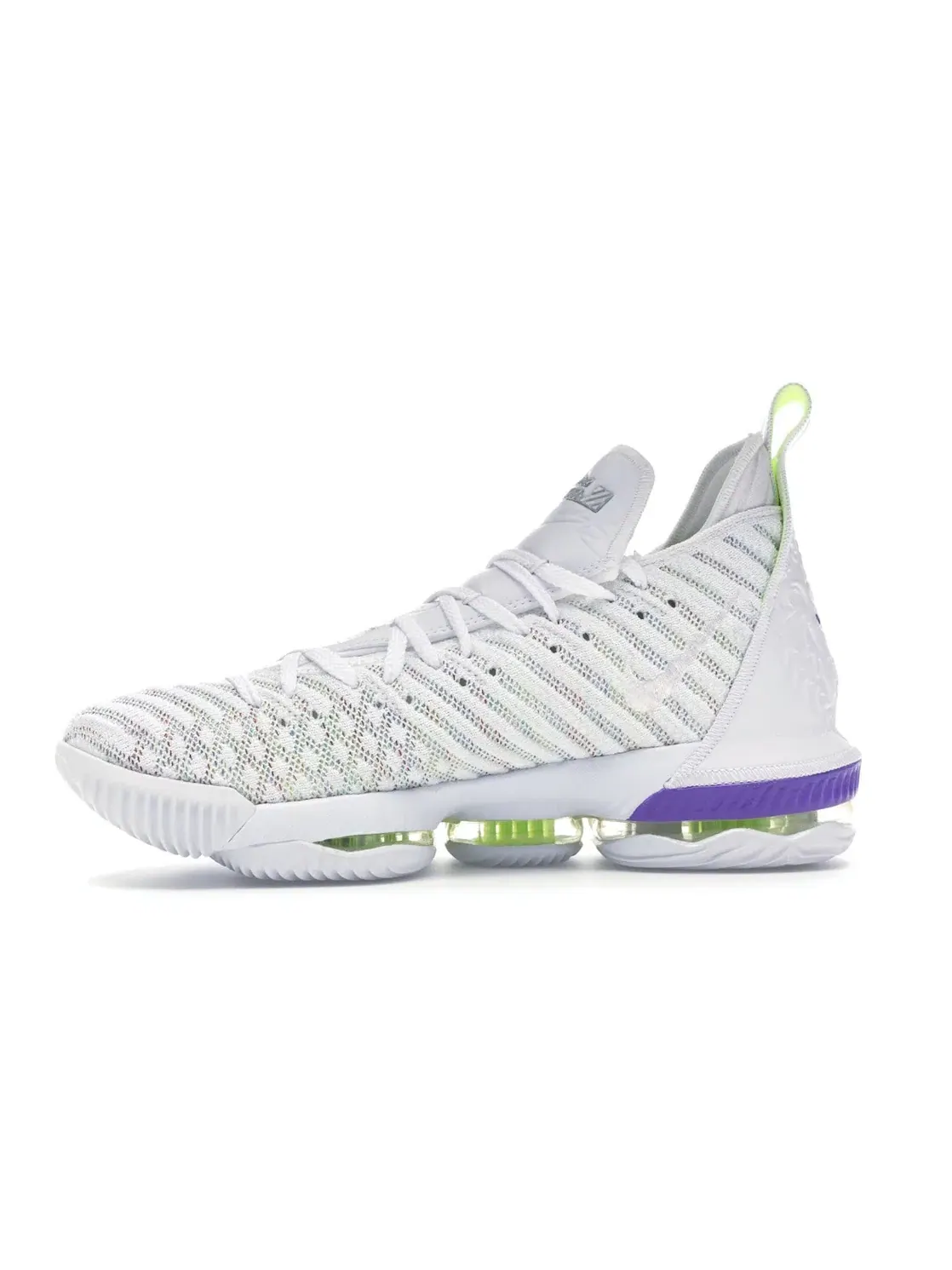 Мужские баскетбольные кроссовки с длинным язычком Nike LeBron 16 — изображение 2 из 3, белый/мульти