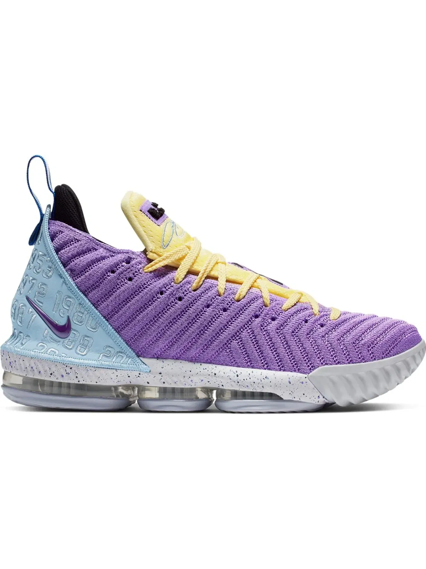 Мужские кроссовки с принтом Nike LeBron 16 — изображение 1 из 1, фиолетовый/желтый-синий