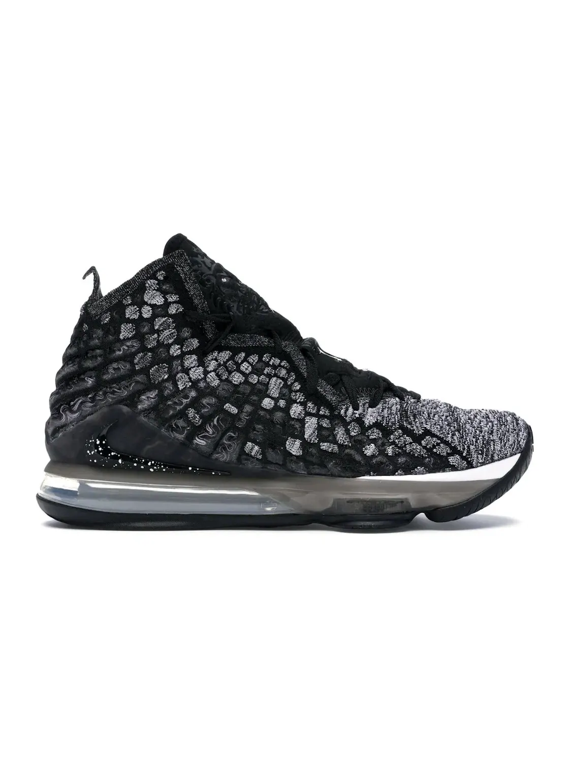 Мужские кроссовки для баскетбола с технологией Knitposite Nike LeBron 17 — изображение 1 из 4, черный/белый
