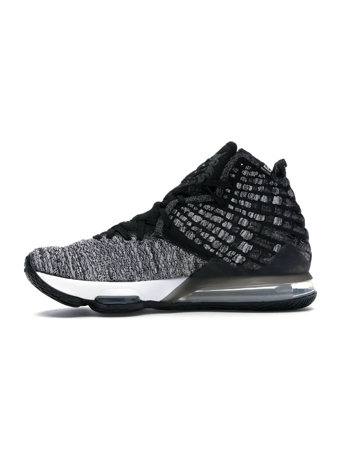 Мужские кроссовки для баскетбола с технологией Knitposite Nike LeBron 17 — изображение 3 из 4, черный/белый