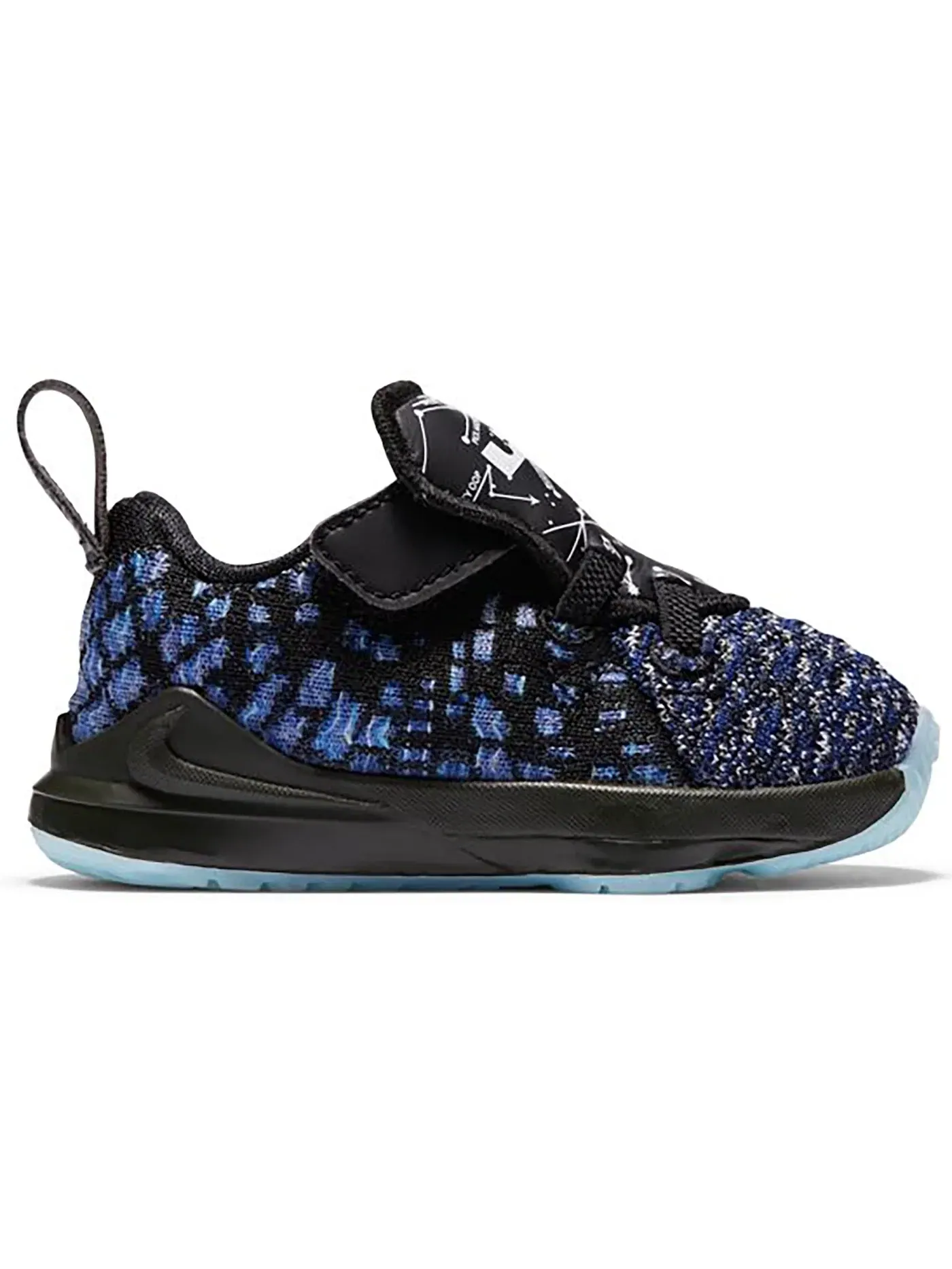 Детские кроссовки для мальчиков с принтом Nike LeBron 17 — изображение 1 из 1, черный/-белый